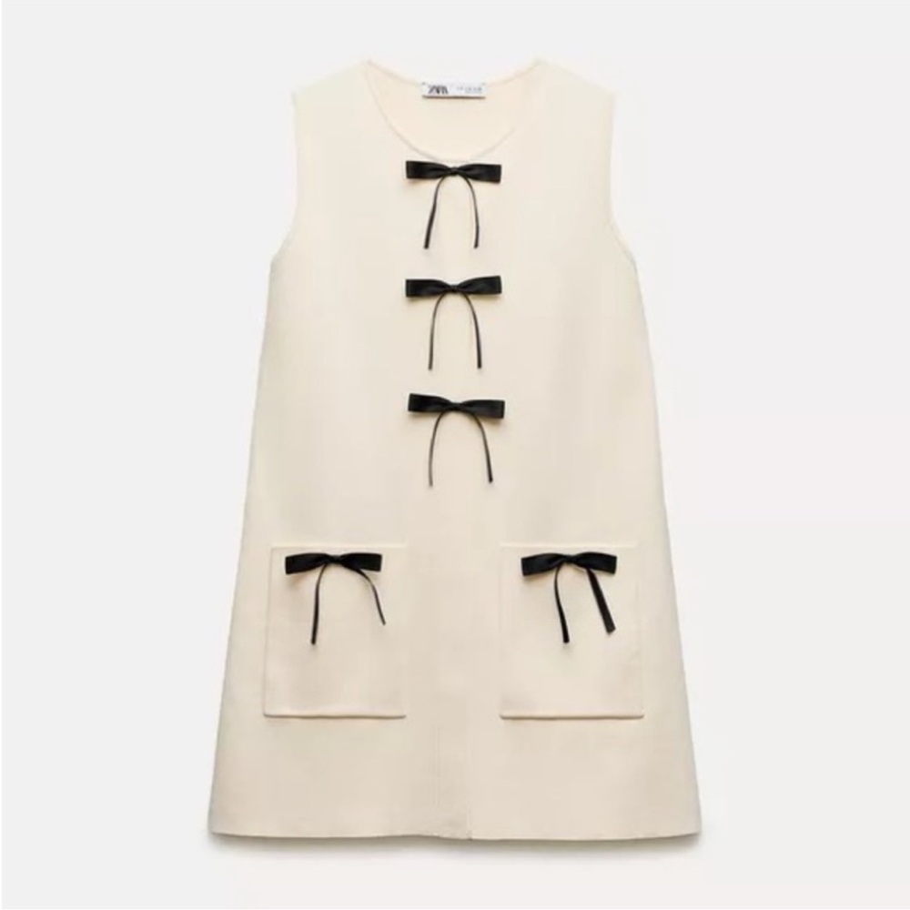 Zara knit dress with black bows